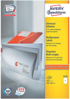 Avery etiketten quickpeel wit