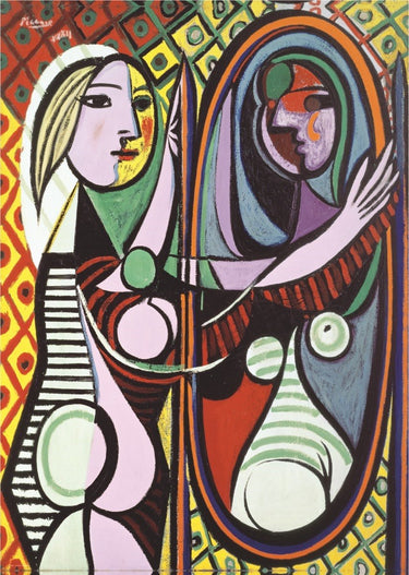 Eurographics - meisje voor een spiegel [jeune fille devant un miroir] - pablo picasso - 1000 stukjes 48×68cm (b×h) - fine art legpuzzel