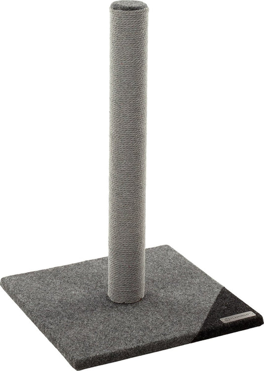 Flamingo krabpaal – rex grijs donkergrijs m – 38 × 38 × 60 cm – sisal krabpaal – compact – voor kittens en volwassen katten