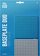 Plus-plus basic bouwplaat blauw grijs 2 delige bouwset - 3840 - bouwspeelgoed - constructiespeelgoed - set met bouwstenen - vanaf 5 jaar