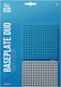 Plus-plus basic bouwplaat blauw grijs 2 delige bouwset - 3840 - bouwspeelgoed - constructiespeelgoed - set met bouwstenen - vanaf 5 jaar