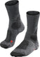 Falke tk1 anti-blaar dik wol functioneel materiaal wandelsokken heren grijs - maat 46-48