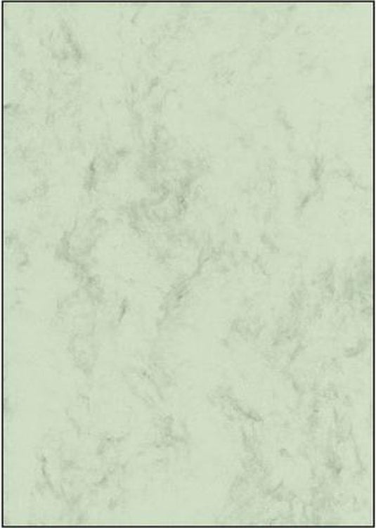 Sigel designpapier - a4 - marmer groen - 200 grams - 50 vel - si-dp552