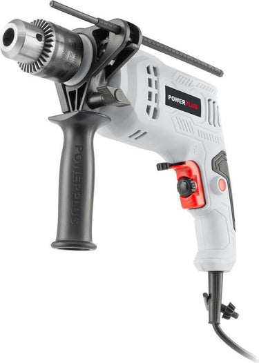 Powerplus elektrische klopboormachine powc10110 - 2 in 1: boren en hamerboren, 550 w boormachine, links en rechts schroeven