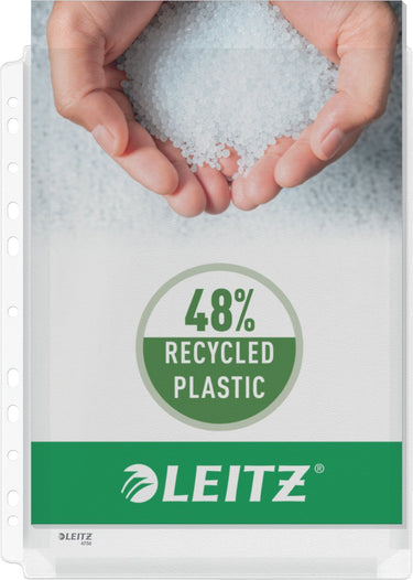 Leitz premium harmonica showtas a4 - 48% pre-consumer gerecycled plastic - 10 stuks - transparant