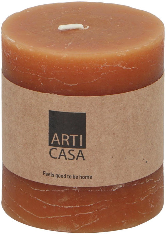 Arti casa stompkaars ø7 x 8 cm - 30 branduren - oranje