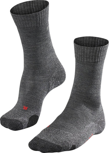 Falke tk2 anti-blaar dik wol functioneel materiaal wandelsokken dames grijs - maat 37-38