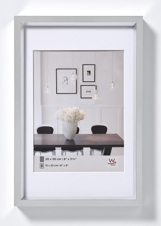 Walther steel style - kunststof lijst - fotoformaat 20x30 cm - zilver