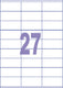 Kangaro etiketten - universeel - inkjet laser kopieer - 70x32mm - 100 vel - 27 stickers per vel - k-7032