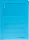 Q-connect l-map met venster | 120 g m² | a4 | pak van 100 stuks | blauw