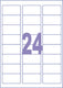 Kangaro etiket - inkjet laser kopieer - 63,5x33,9mm - 100 vel - 24 stickers per vel - k-6333