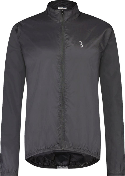 Bbb cycling fietsjack baseshield - windjack heren en dames - wielrennen mountainbiken - fietsjas: wind en waterbestendig - zwart - maat l - bbw-148