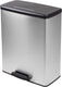 Curver decobin prullenbak - 65l - rechthoekig - zilver metallic
