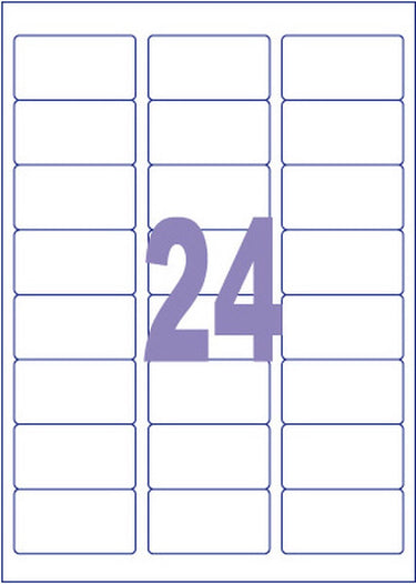Kangaro etiket - inkjet laser kopieer - 63,5x33,9mm - 100 vel - 24 stickers per vel