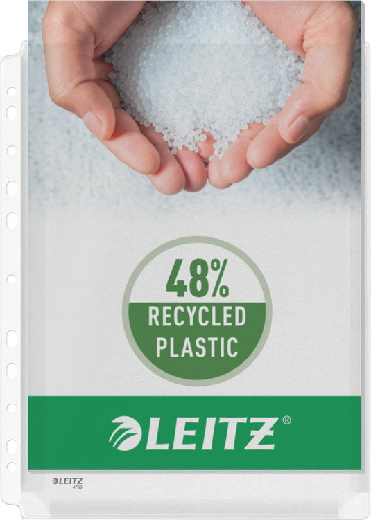 Leitz premium harmonica showtas a4 - 48% pre-consumer gerecycled plastic - 5 stuks - transparant