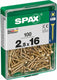 Spax schroefdoos houten schroef platte kop (2,5 x 16 mm)