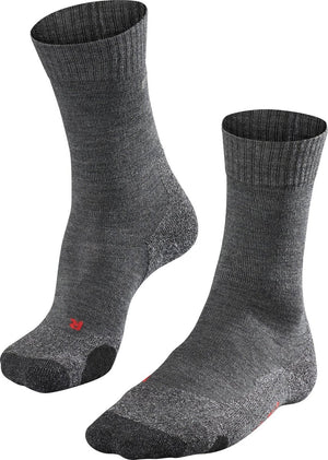 Falke tk2 anti-blaar dik wol functioneel materiaal wandelsokken dames grijs - maat 35-36