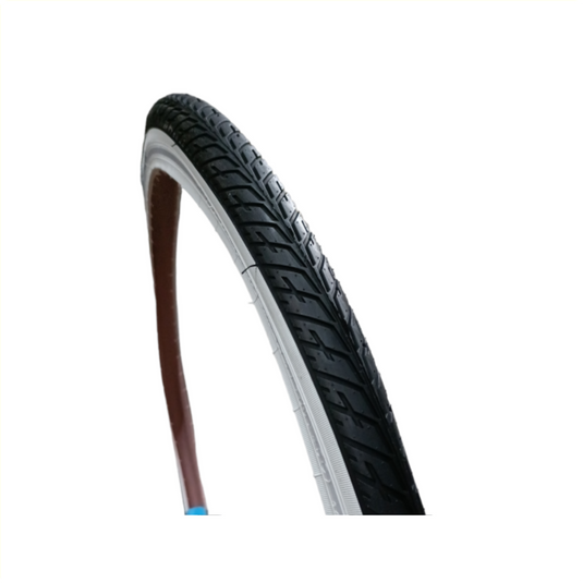 Deli sa-209 buitenband, zwart wit met reflectie, 28x1.75, etrto 47-622