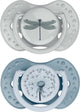 Difrax lovi fopspeen dynamisch - classy - 0 tot 6 maanden - blauw groen - 2 stuks
