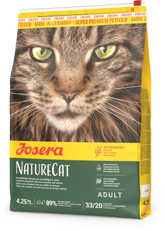 Josera naturecat - kattenvoer - graanvrij - hoog eiwitgehalte - kip en zalm - 10kg