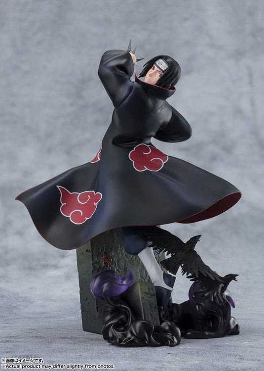 Bandai tamashii nations naruto shippuden figuartszero extra battle pvc statue itachi uchiha -the light dark of the mangekyo sharingan- 24 cm beeld