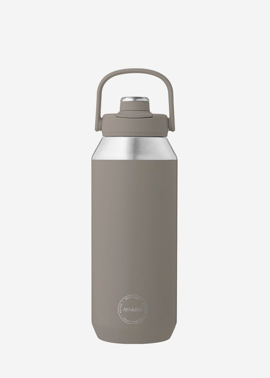 Aya ida aya ida - sports bottle - drinkfles - thermosfles - waterfles - rvs - 950 ml - driftwood