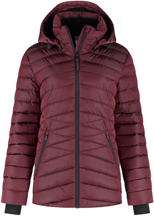 Kjelvik yvon dames outdoorjas - burgundy