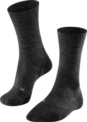 Falke tk2 wool anti-blaar dik wol functioneel materiaal wandelsokken heren grijs - maat 46-48
