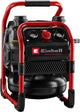 Einhell accu compressor silenzzo 18 160 solo - power x-change - 18 v li-ion - max. 8 bar - 6 l tank - olievrij - 59 db (stiller dan normale compressoren) - zuigvermogen 160 l min - excl. accu en lader