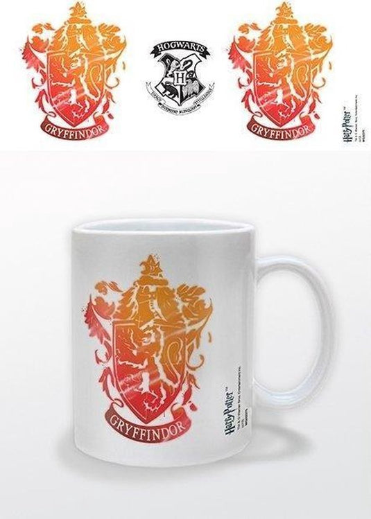Harry potter - gryffindor stencil crest mugs