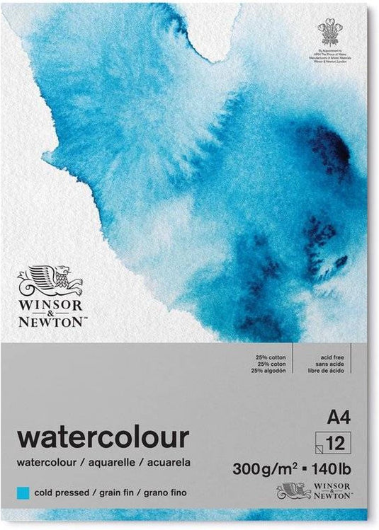 Winsor newton watercolour blok - 300 g m2 - a4 - 12 vel