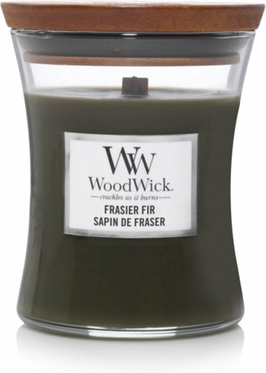 Woodwick hourglass medium geurkaars - frasier fir - 60 branduren