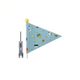 Beveiligingsvlag Pexkids Rocket Blue met raketafdruk
