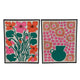 Decoris schilderij canvas fsc 100% 2.8cm x w.40cm x h.50cm met roze-groene bloemen
