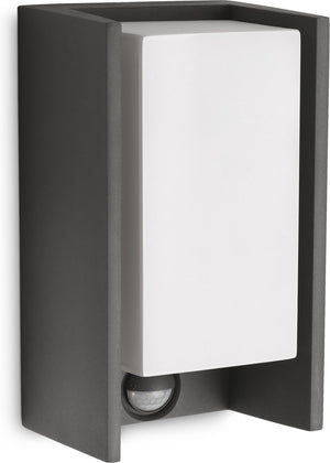 Philips led philips bridge buitenwandlamp met sensor - antraciet