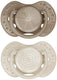 Difrax lovi fopspeen dynamisch - classy - 18+ maanden - beige bruin - 2 stuks