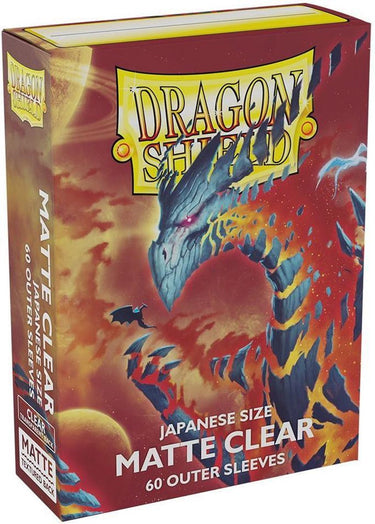 Dragon shield outer sleeves matte clear - japanse maat voor kaarten tot 59x86 mm