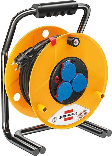 Brennenstuhl brobusta ip44 kabelhaspel, 40 m, speciaal kunststof, voor gebruik buitenshuis, made in germany, geel