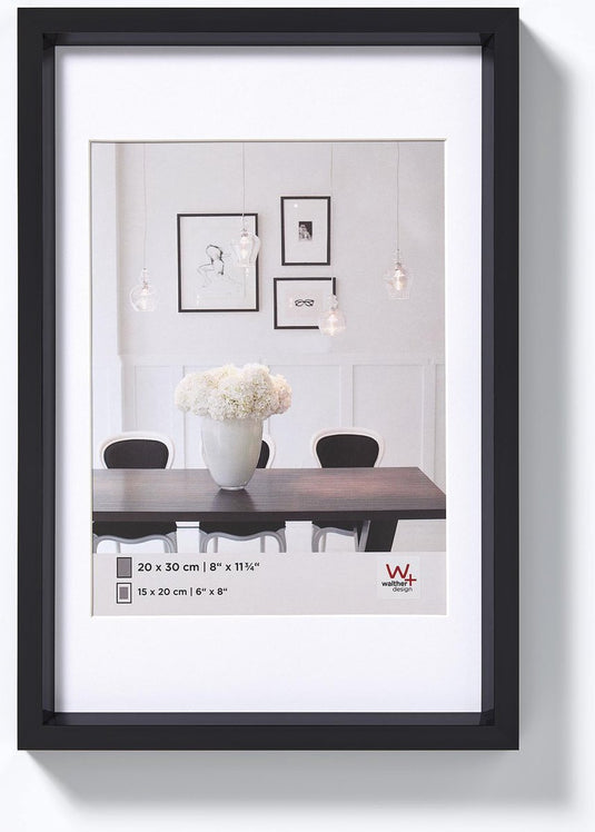 Walther steel style - kunststof lijst - fotoformaat 10x15 cm - zwart