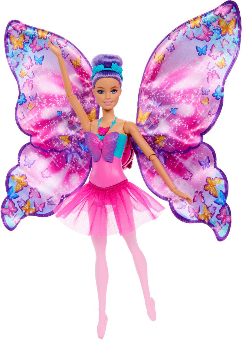 Afbeelding laden in galerijviewer, Barbie dans- en fladderpop – magische vlindervleugels
