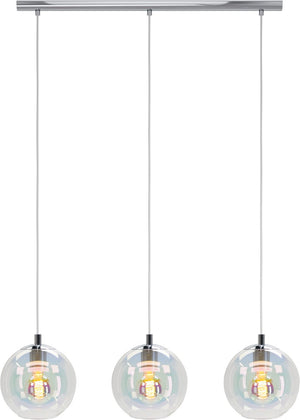 Eglo ariscani 2 hanglamp - e27 - 76.5 cm - chroom gekleurd glas