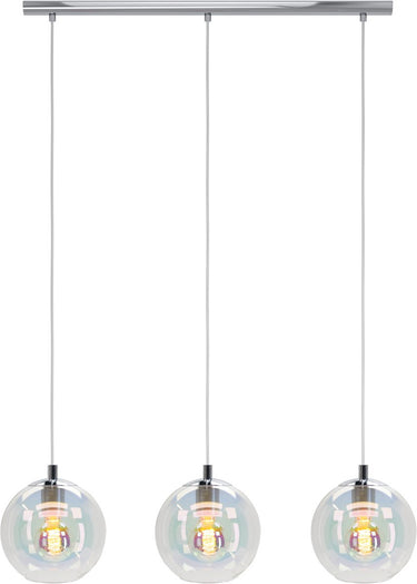 Eglo ariscani 2 hanglamp - e27 - 76.5 cm - chroom gekleurd glas