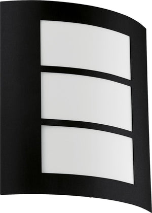 Eglo city wandlamp buiten - e27 - 26 cm - zwart wit
