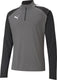 Puma teamliga 1 4 zip top heren sportshirt - smoked pearl- white