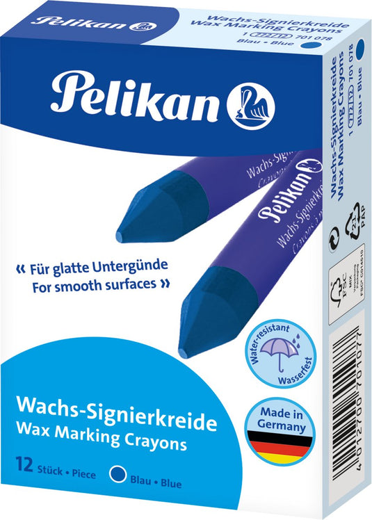 Pelikan merkkrijt 772- blauw - 12 stuks