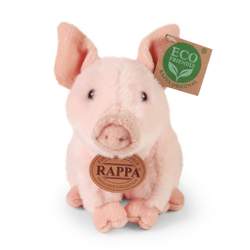 Afbeelding laden in galerijviewer, Rappa pluche varken 18 cm eco-vriendelijk knuffeldier roze.
