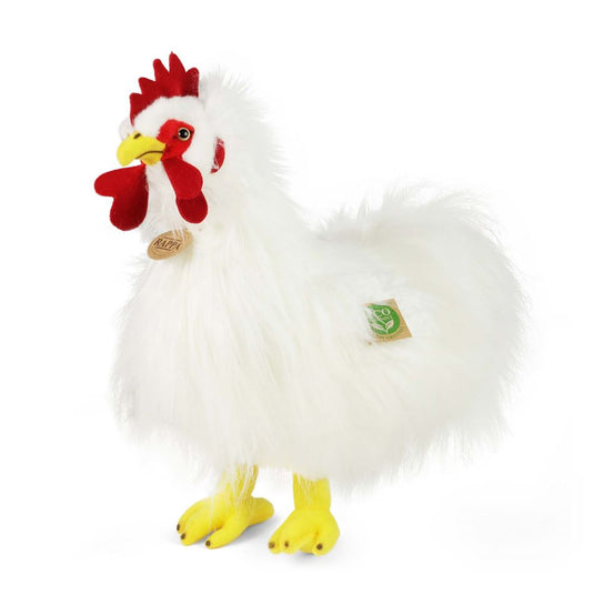 Pluche witte haan 33 cm eco-friendly