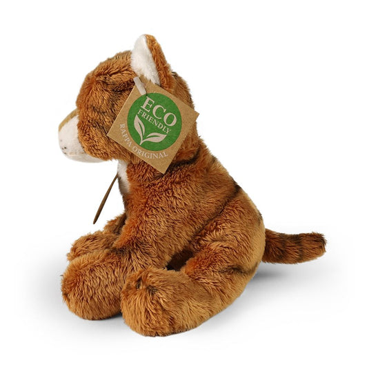 Pluche roestige kat 14 cm eco-friendly