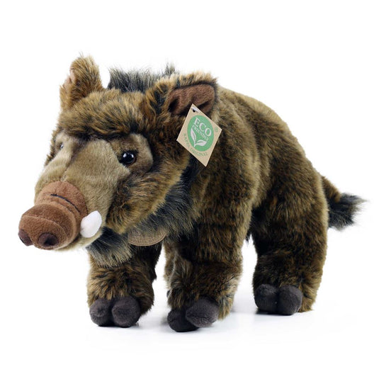 Pluche wild zwijn 37 cm eco-vriendelijk