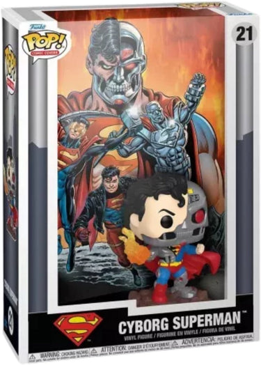 Funko superman cyborg superman (comic covers) vinylfiguur 21 unisex pop! - meerkleurig - standard